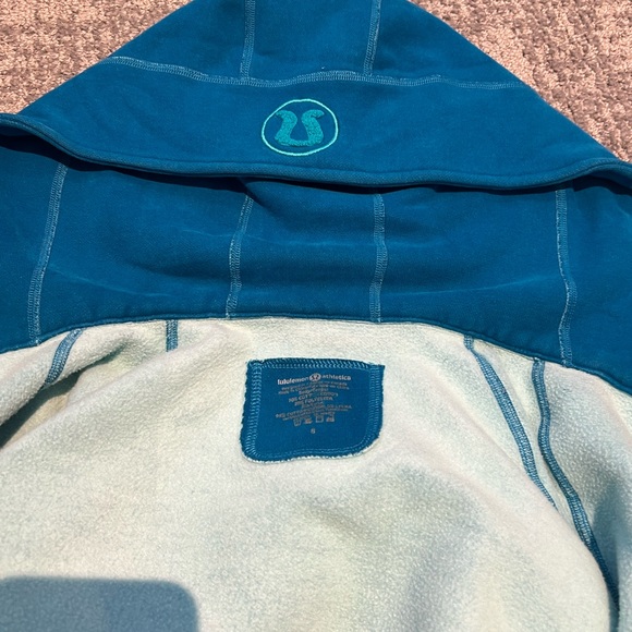 Turquoise Women's Scuba Hoodie - Picture 6 of 7
